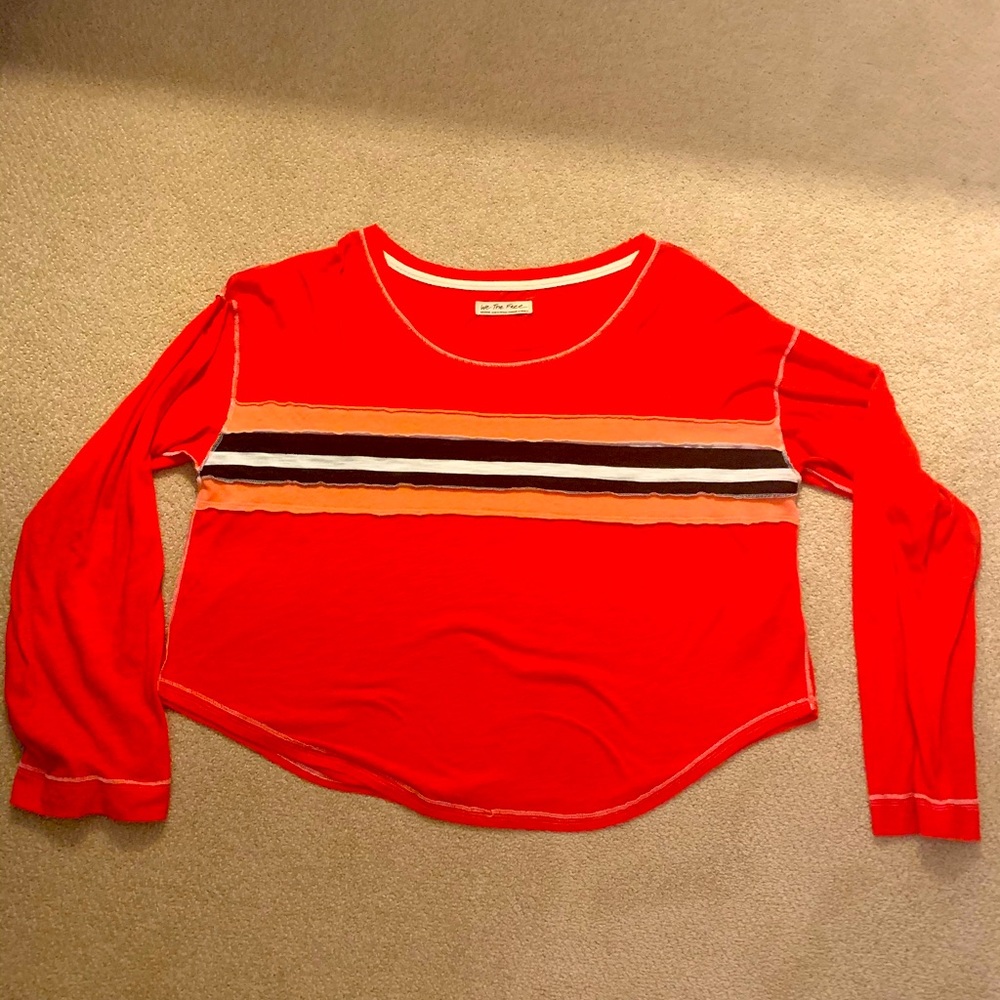 We the fee striped long sleeve tee